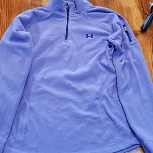 Under Armour M Purple Lavender Fleece 1/4 Zip Top